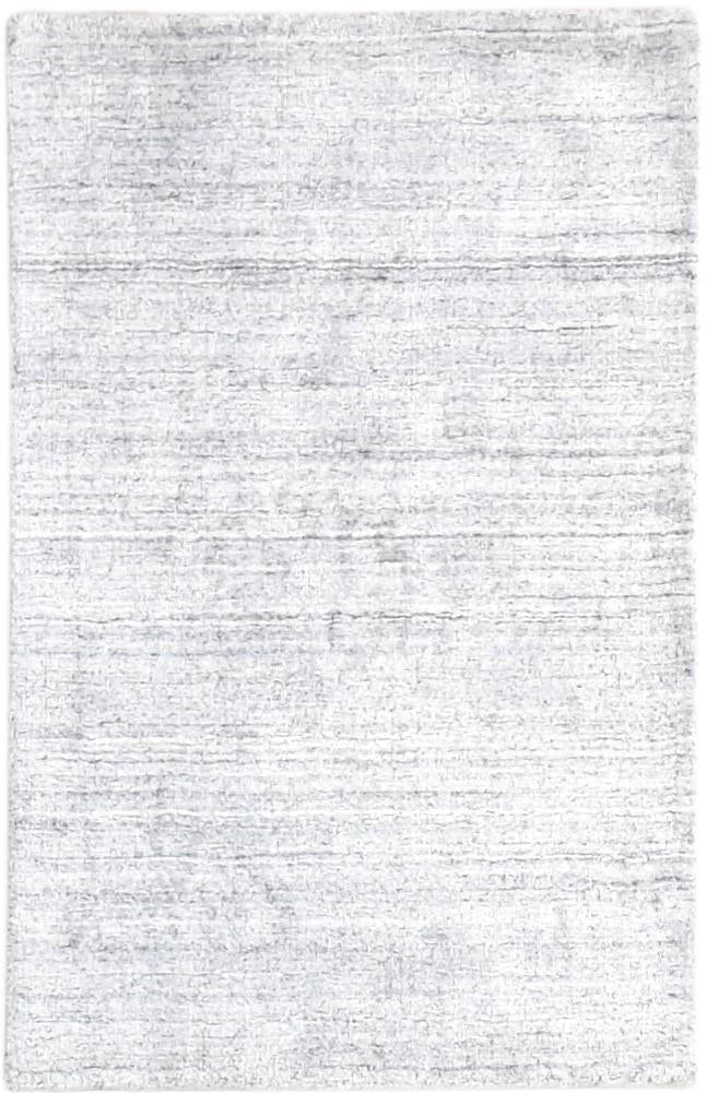 2' X 3' Rug Wool / Silk Grey Modern Handloom Scandinavian Solid Small Carpet   7865137528981