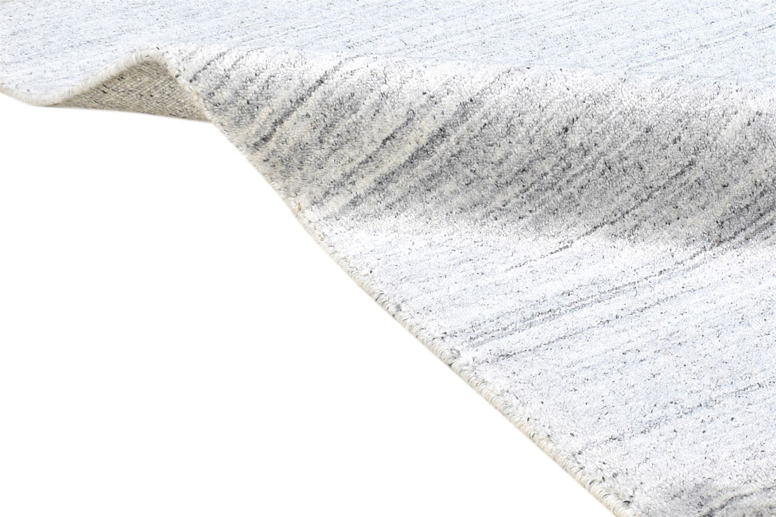 2' X 3' Rug Wool / Silk Grey Modern Handloom Scandinavian Solid Small Carpet   7865137528981