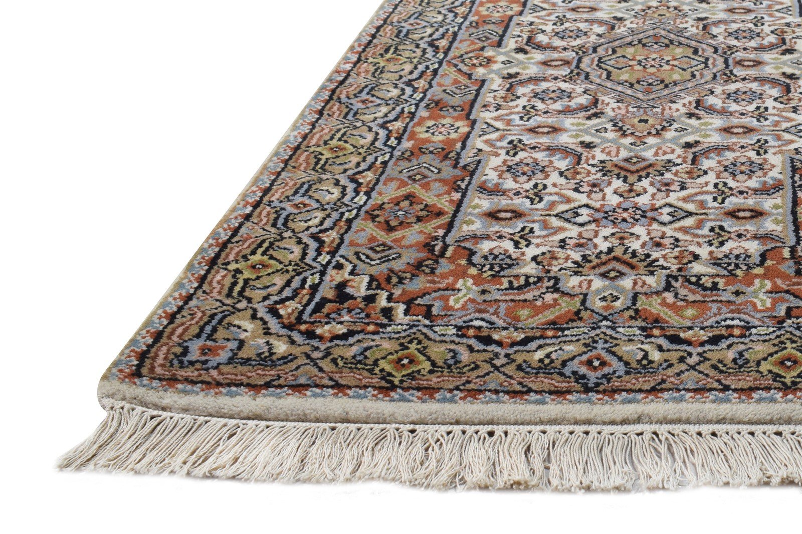2' X 4' Rug Wool Ivory Persian Hand Knotted Tabriz Oriental Small Carpet   7864679858325