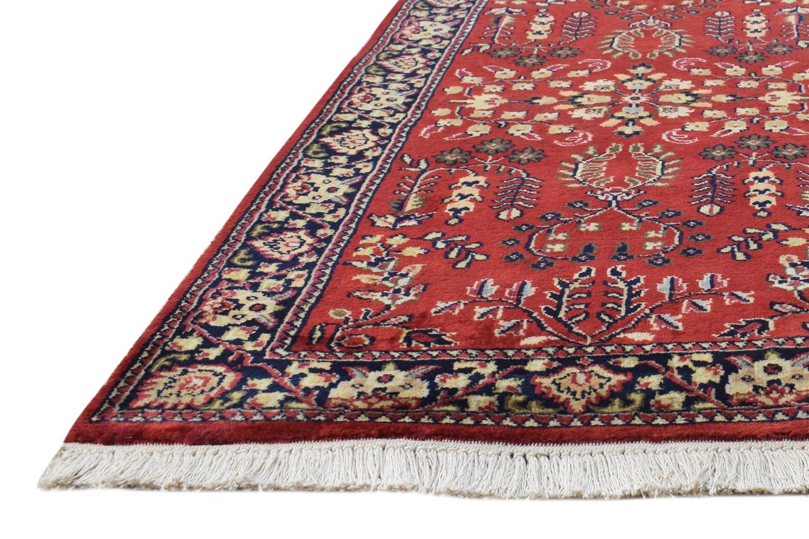 2' X 4' Rug Wool Red Persian Hand Knotted Kashan Oriental Small Carpet   7864668913813