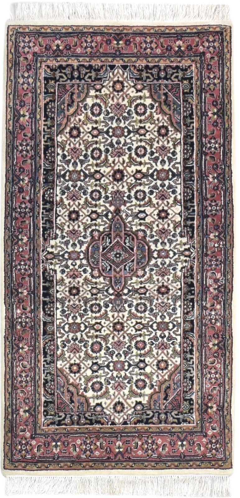 2' X 5' Rug Wool Cream Persian Hand Knotted Tabriz Oriental Small Carpet   7864676122773