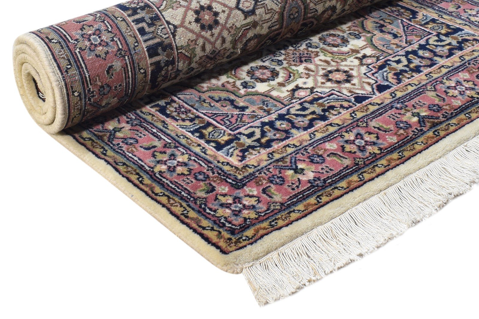 2' X 5' Rug Wool Cream Persian Hand Knotted Tabriz Oriental Small Carpet   7864676122773
