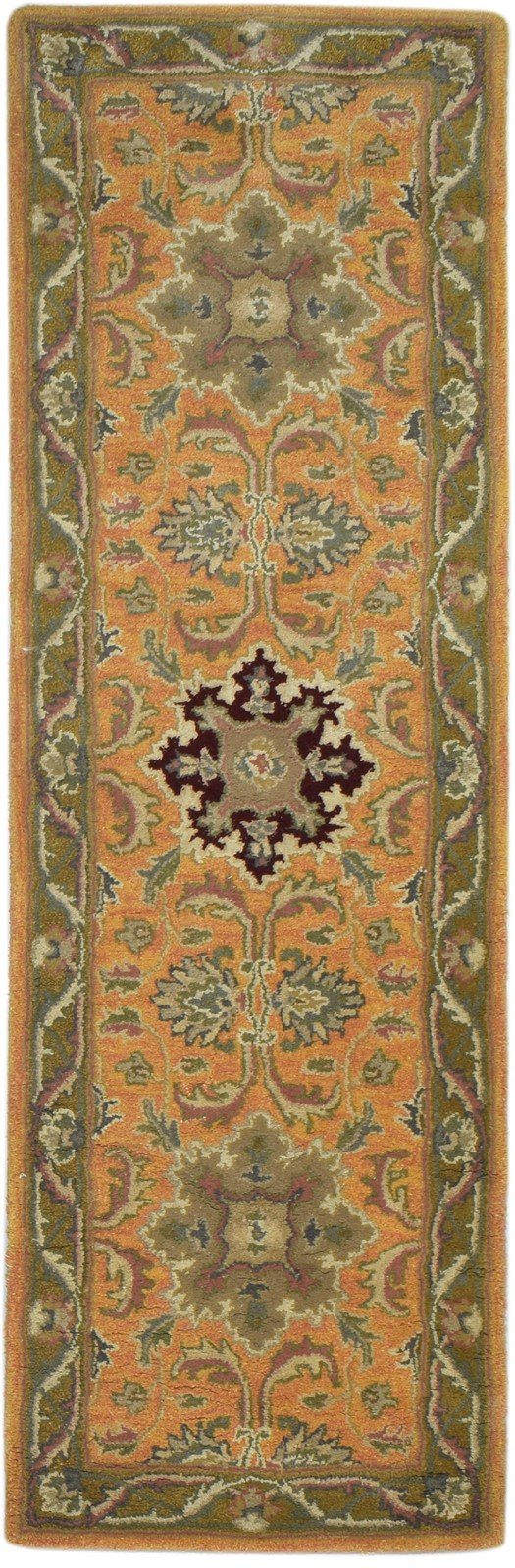 2' X 7' Rug Wool Rust Persian Hand Tufted Oriental Floral Small Runner   7860708475029