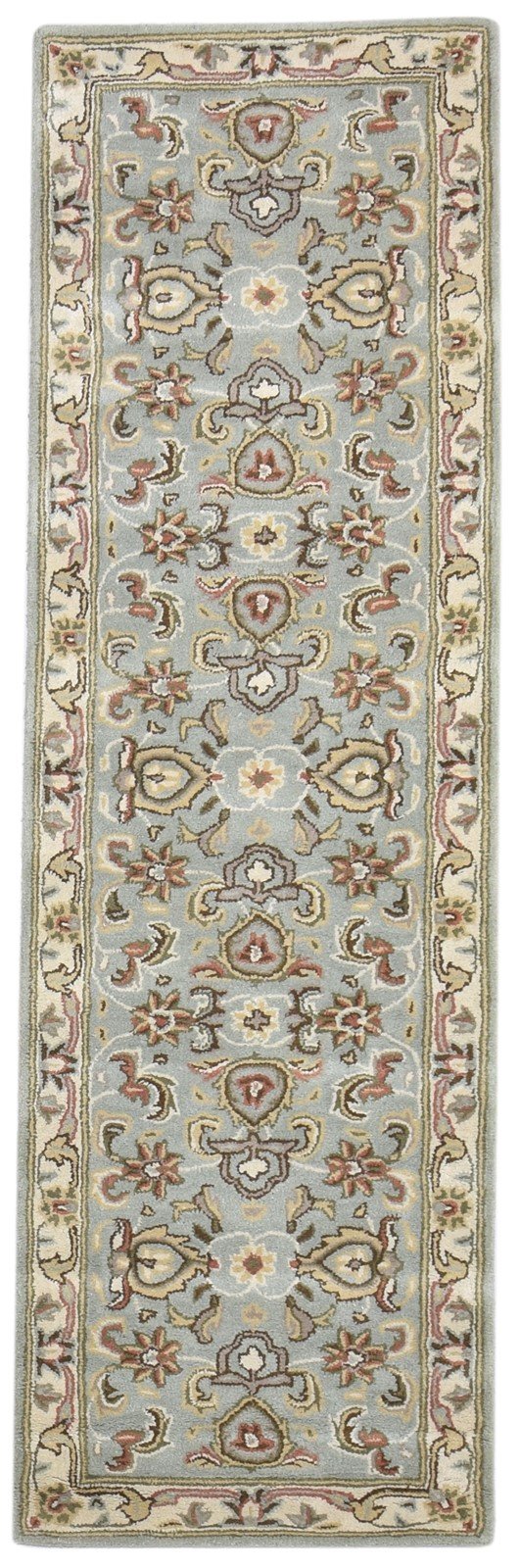2' X 8' Rug Wool Blue Persien Hand Tufted Kashan Oriental Small Runner   7864856346773
