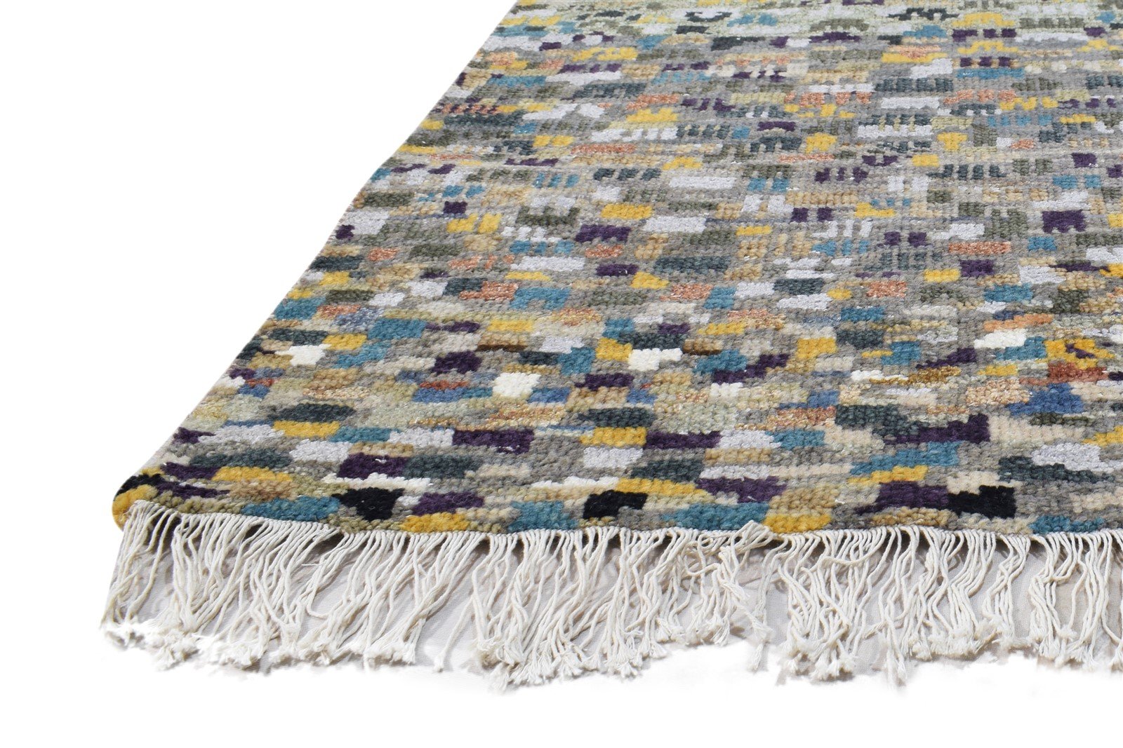 26X16 Rug Wool Multi Color Modern Hand Knotted American Abstract Small Runner   7865050628245
