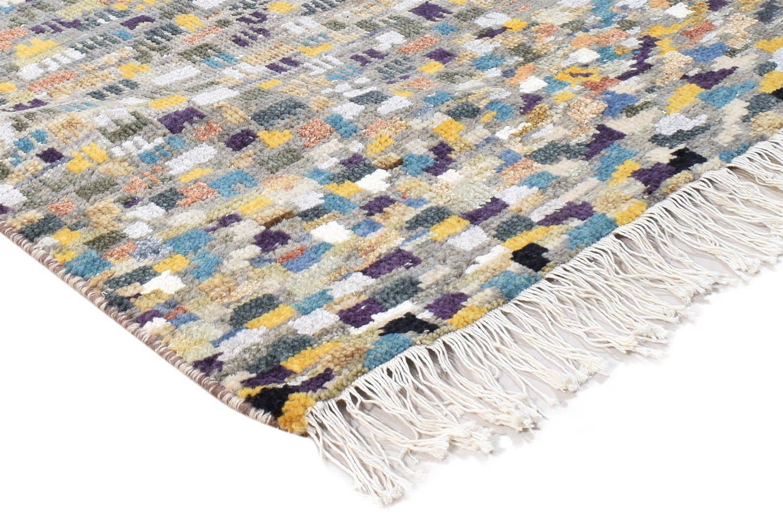 Diahann 26X16 Rug Wool Multi Color Modern Hand Knotted American Abstract Runner   7865050628245
