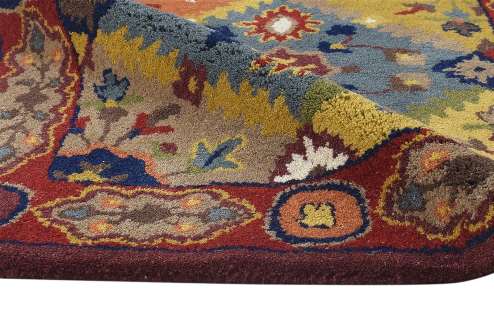 26X5 Rug Wool Multi Color Persian Hand Tufted Bakhtiari Oriental Small Carpet   7864930500757