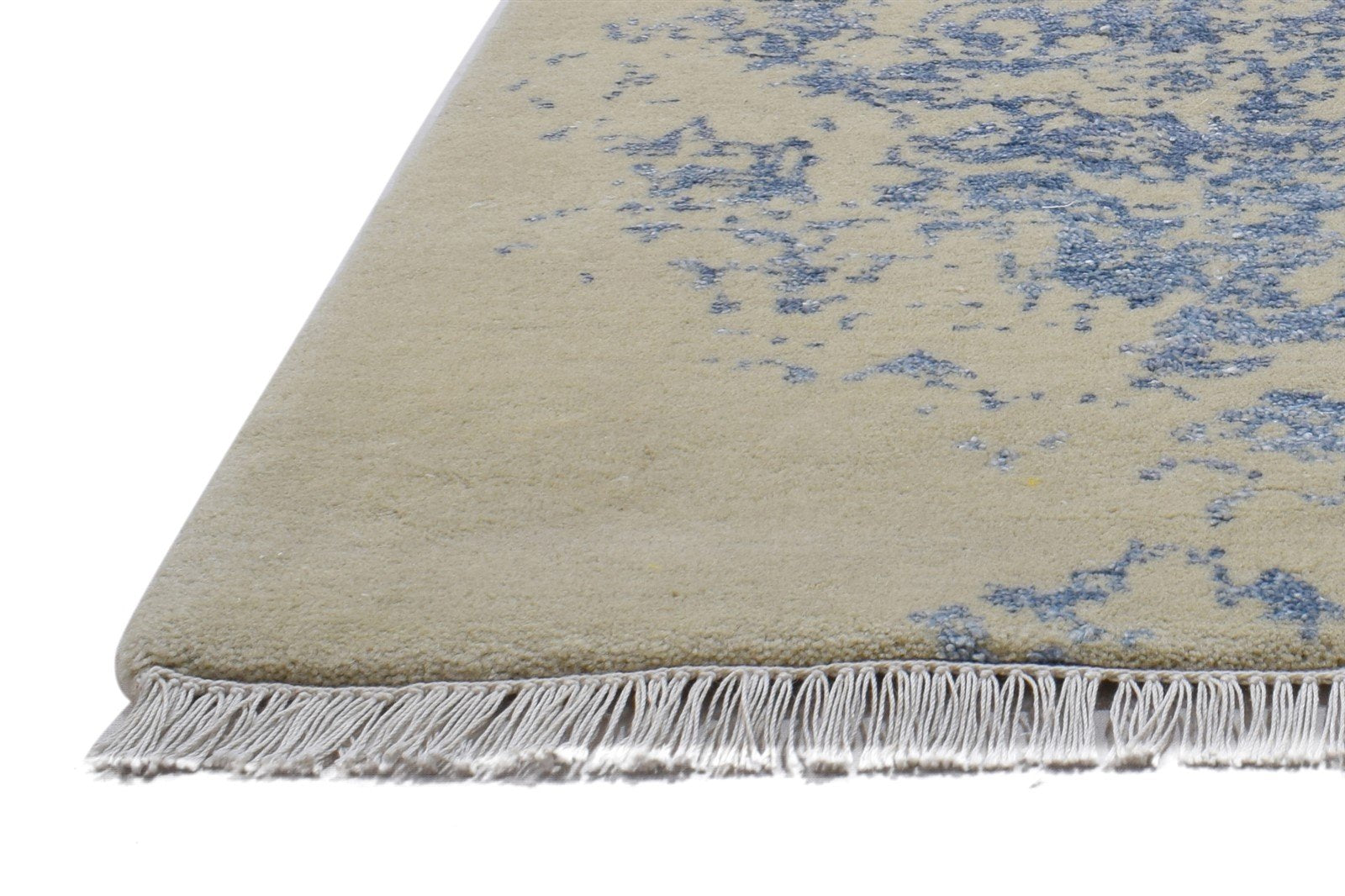 26X8 Rug Wool / Silk Beige Modern Hand Knotted Scandinavian Abstract Small   7864099864725