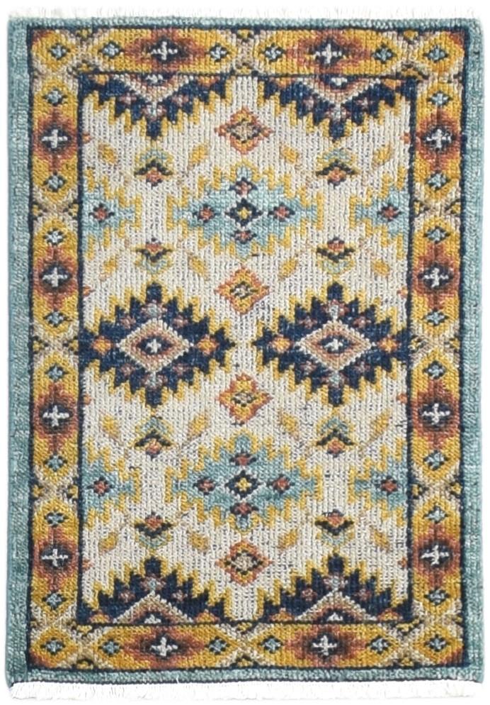 2X3 Rug New Zealand Wool Beige Persian Hand Knotted Kazak Oriental Small Carpet   7865179603093