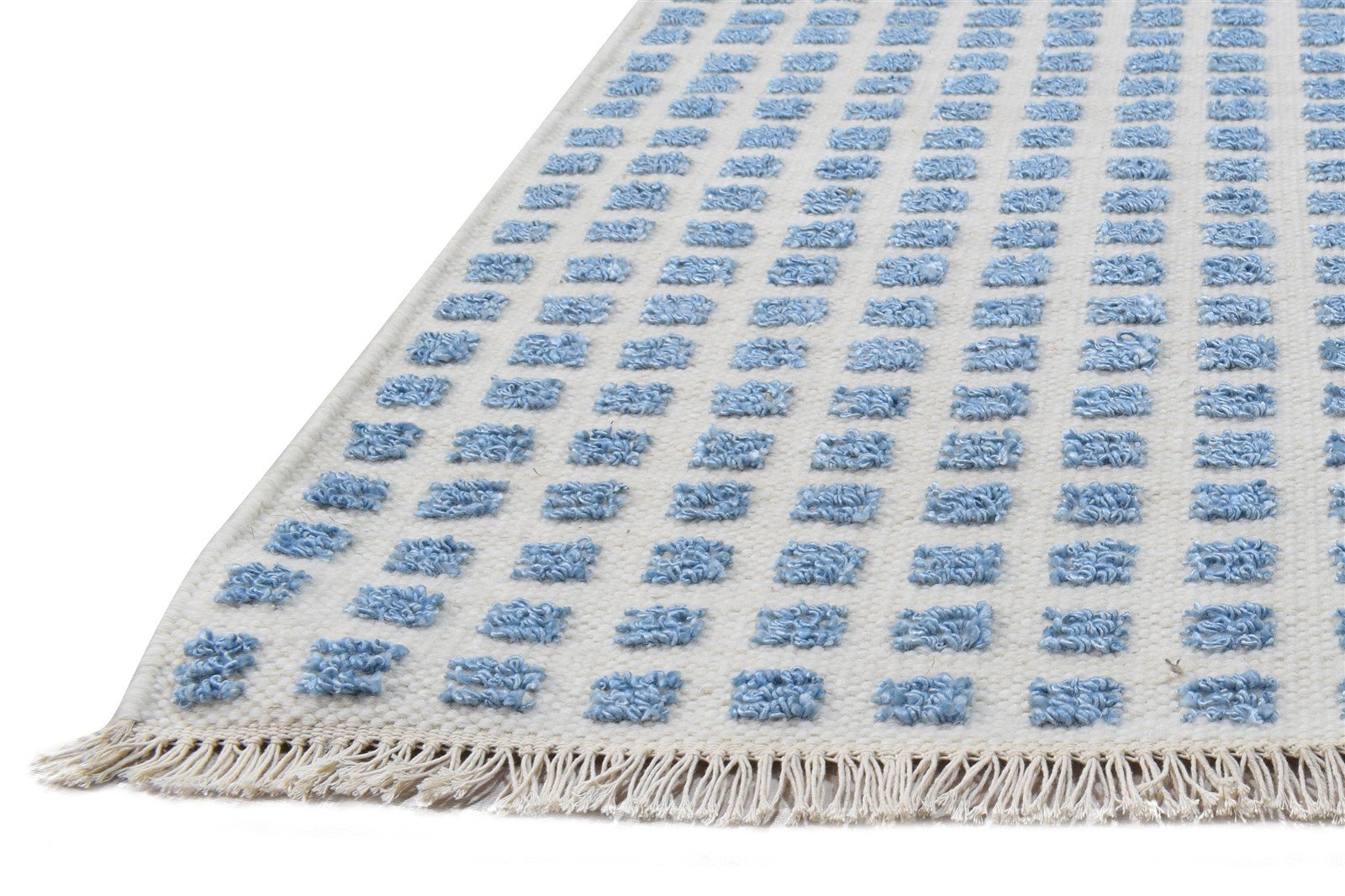 2X3 Rug New Zealand Wool Blue Modern Jacquard Loom Scandinavian Abstract Small   7865105481877