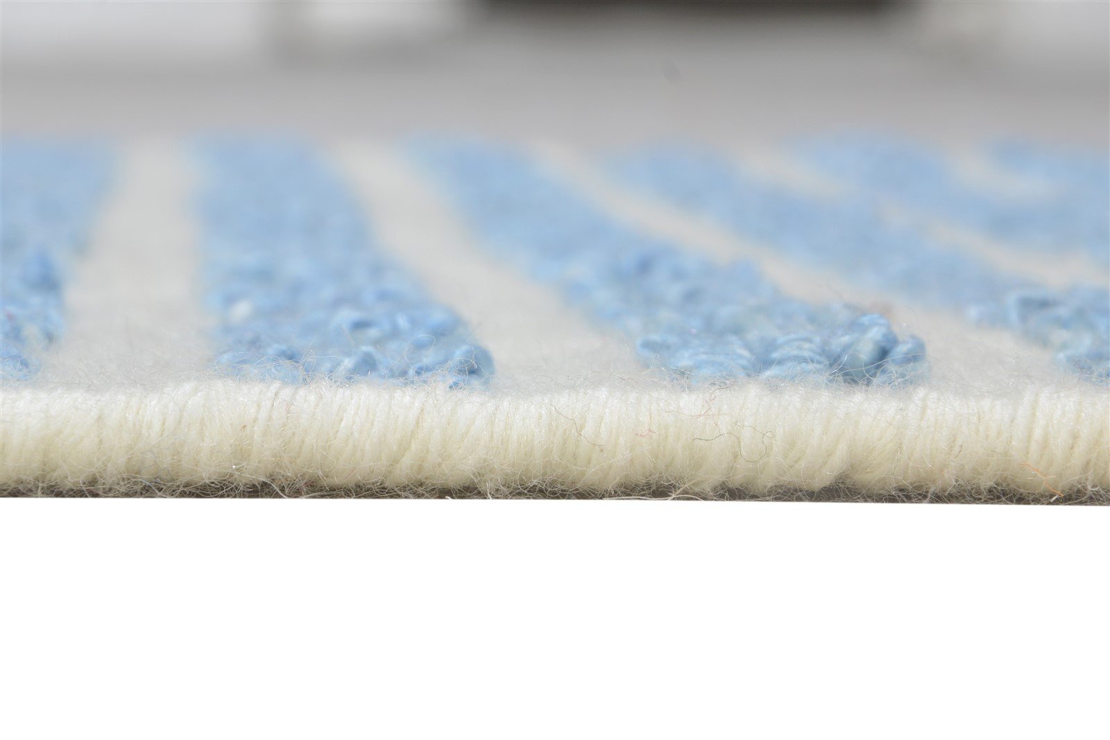 2X3 Rug New Zealand Wool Blue Modern Jacquard Loom Scandinavian Abstract Small   7865105481877