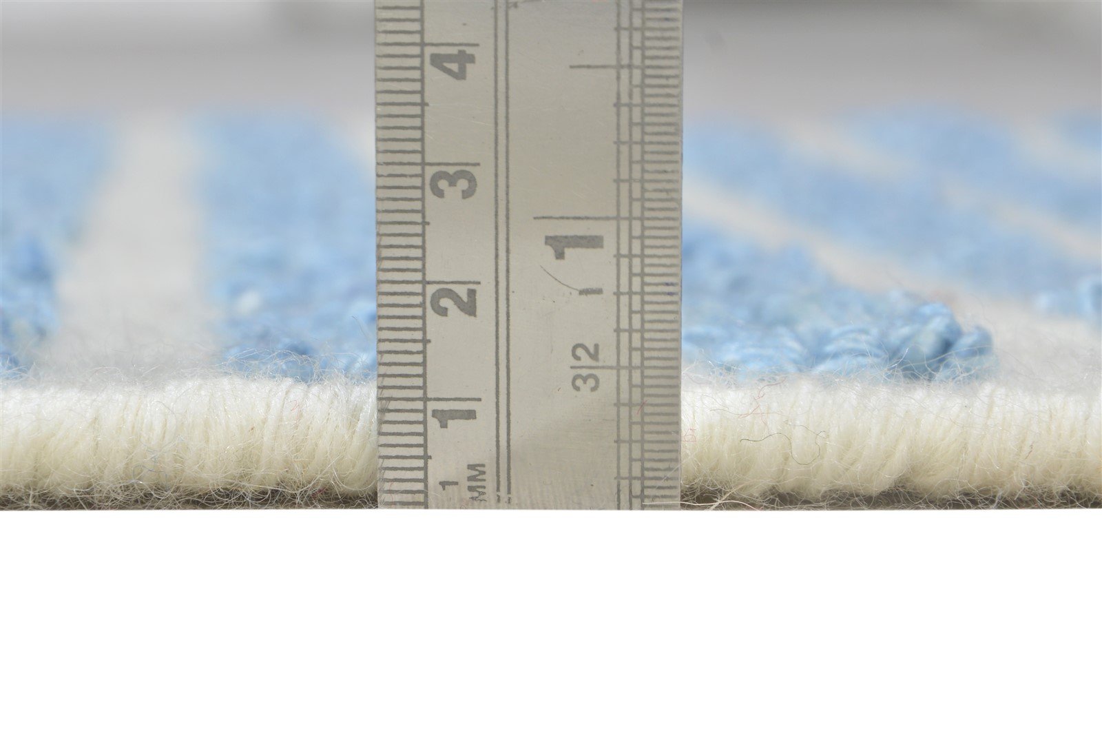 2X3 Rug New Zealand Wool Blue Modern Jacquard Loom Scandinavian Abstract Small   7865105481877