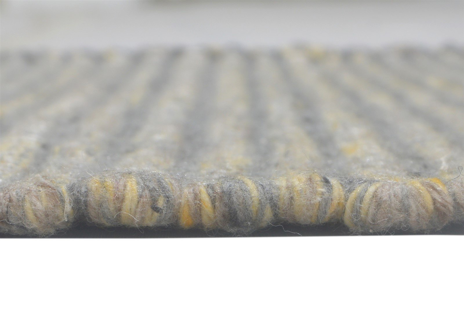 2X3 Rug Wool / Nylon Grey Modern Hand Woven Scandinavian Striped Small Carpet   7864087773333