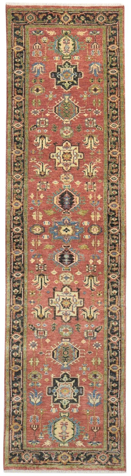 3' X 10' Rug Wool Rust Persian Hand Knotted Kazak Oriental Small Runner   7864997576853