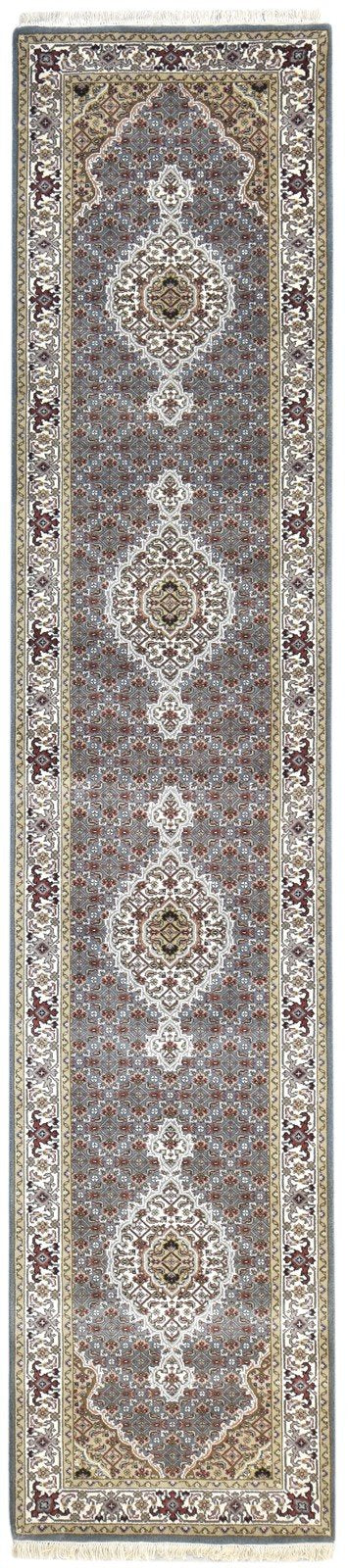 3' X 12' Rug Wool Grey Persian Hand Knotted Mir Oriental Small Runner   7864981258389