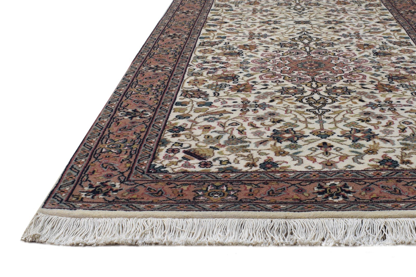 3' X 13' Rug Wool Cream Persian Hand Knotted Kashan Oriental Small Runner   7864676548757