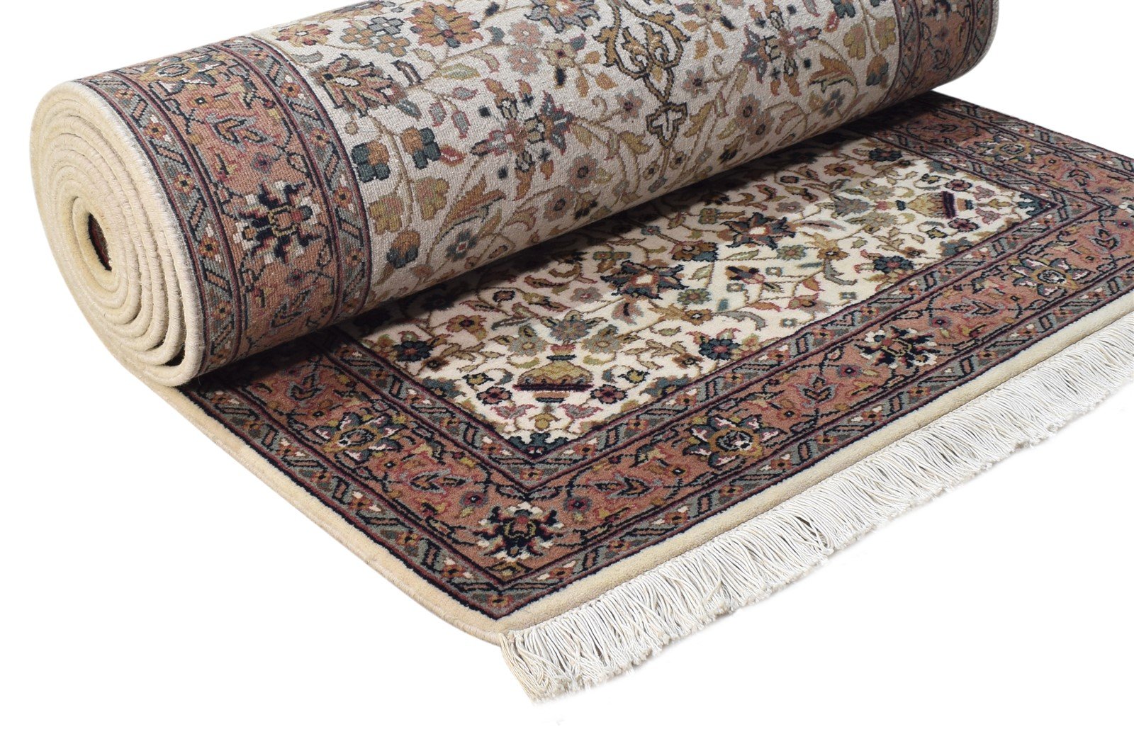 3' X 13' Rug Wool Cream Persian Hand Knotted Kashan Oriental Small Runner   7864676548757