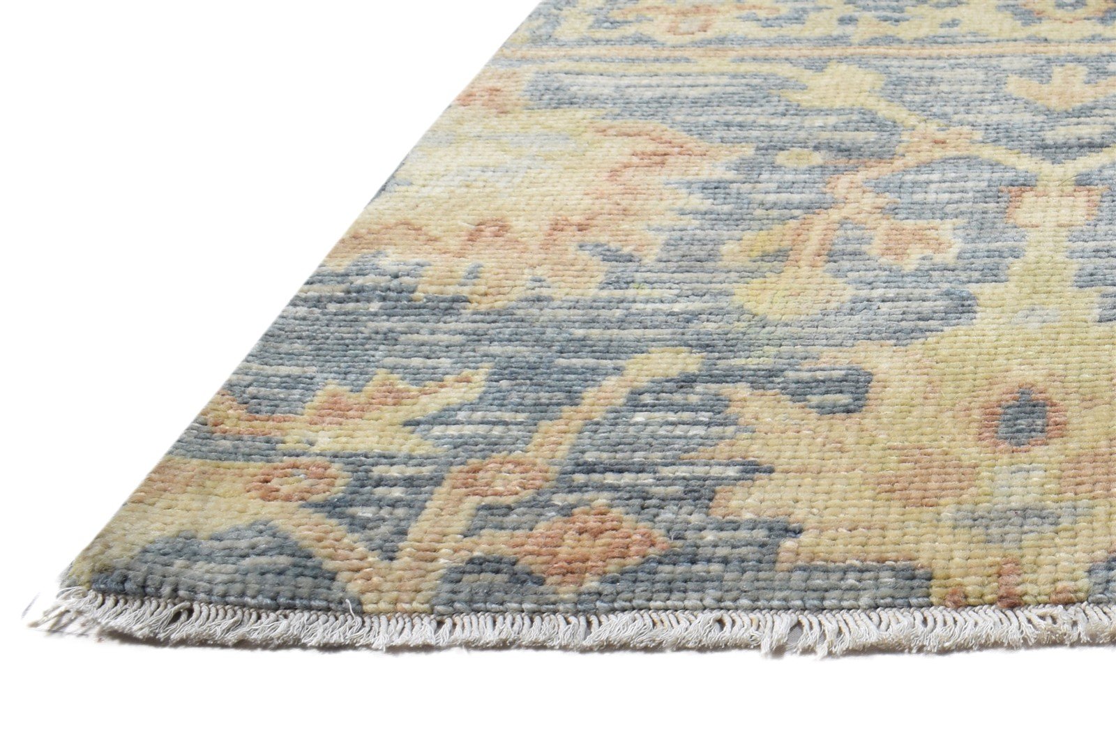 3' X 3' Rug Wool Blue Persian Hand Knotted Oushak Oriental Room Size Carpet   7864924471445
