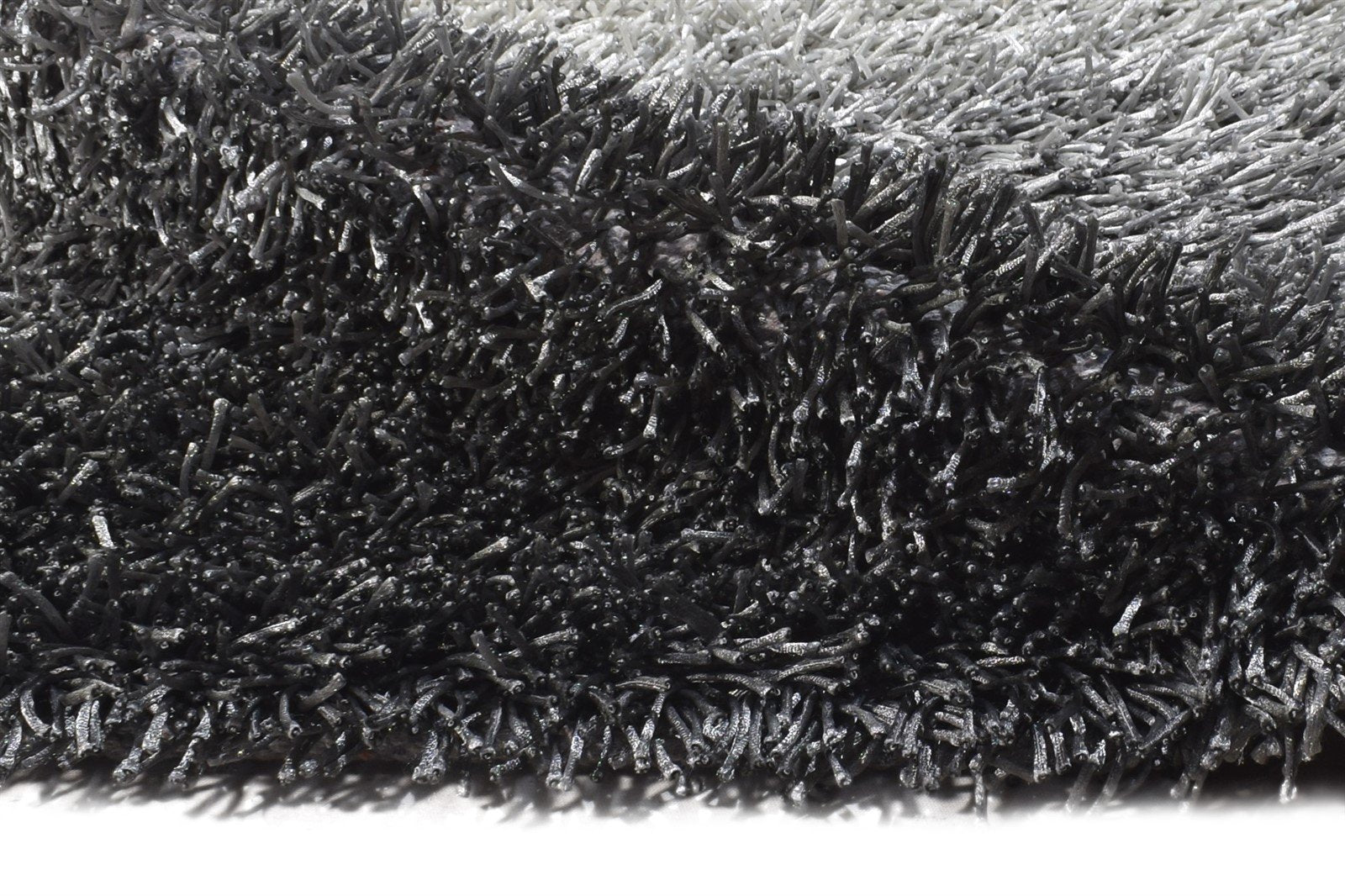 3' X 5' Rug Polyester Charcoal Shag Hand Woven Scandinavian Solid Small Carpet   7865109577877
