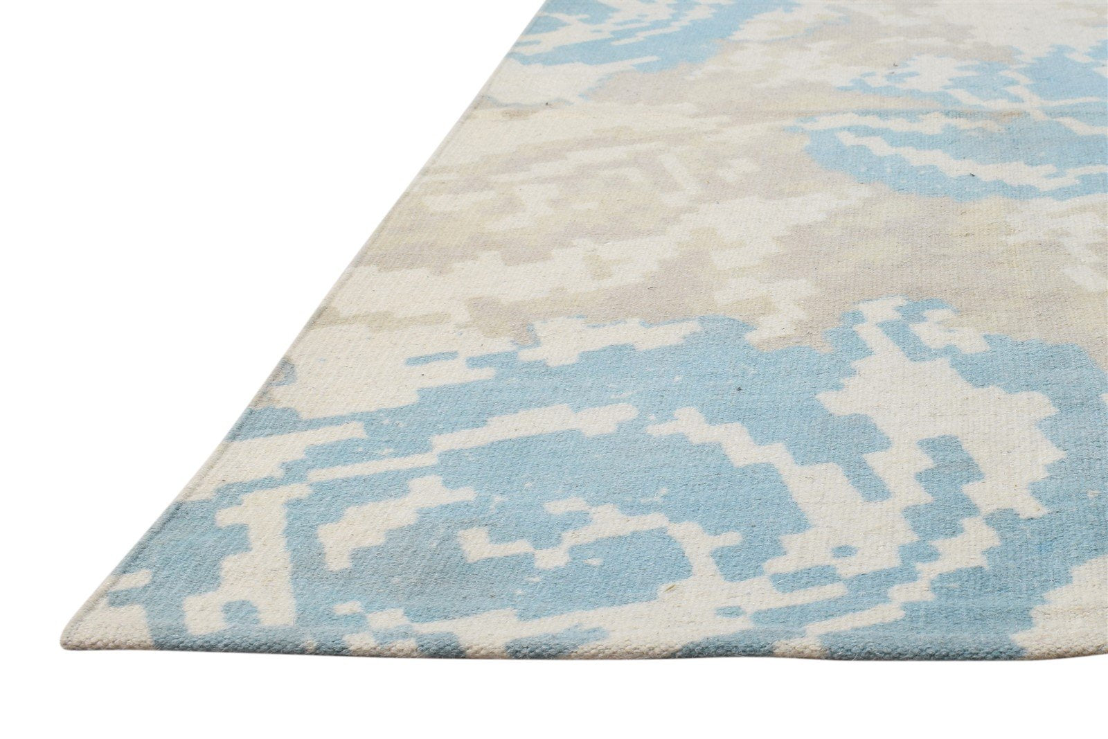 3' X 5' Rug Wool Beige Transitional Dhurrie European Floral Room Size Carpet   7864669864085