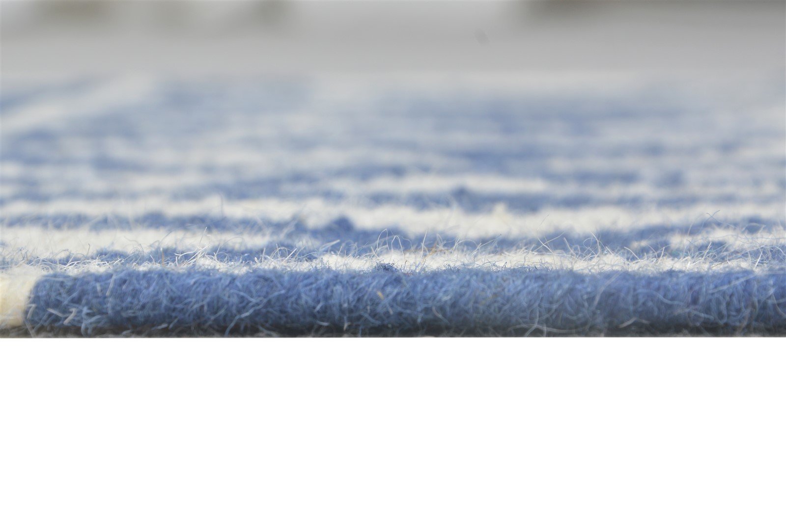 3' X 5' Rug Wool Blue Modern Dhurrie Scandinavian Triangles Small Carpet   7865121669269