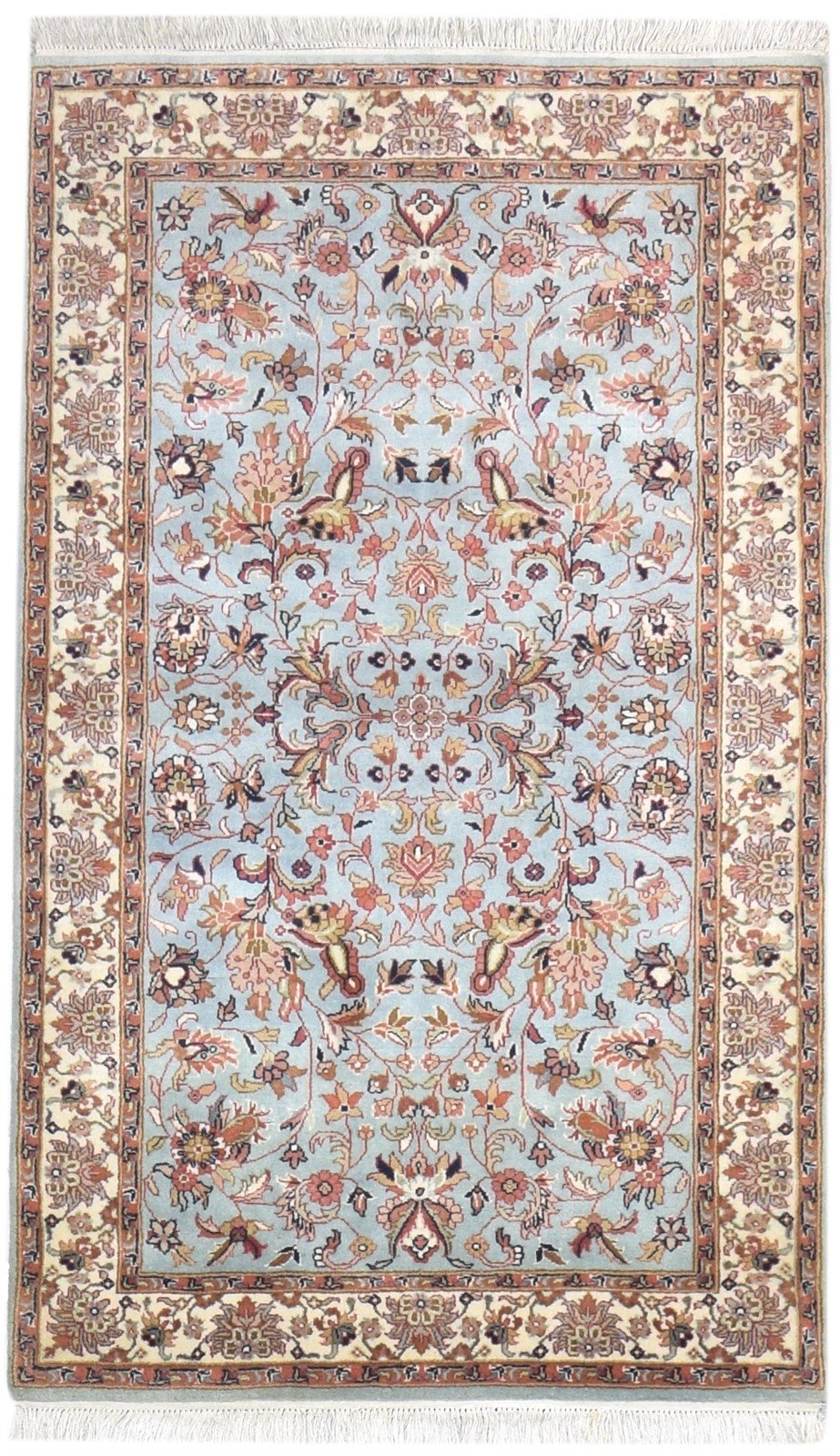 3' X 5' Rug Wool Blue Persian Hand Knotted Kashan Oriental Room Size Carpet   7864648728725