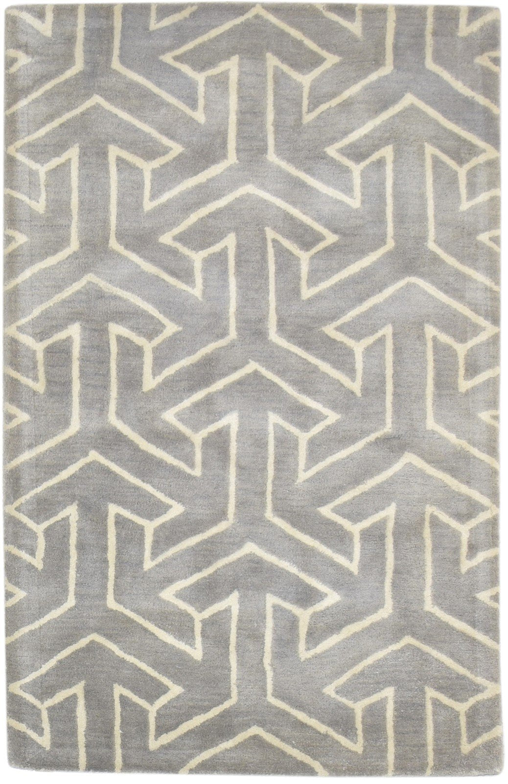 3' X 5' Rug Wool Brown Modern Hand Tufted Indian Arrow Room Size Carpet   7864305909909