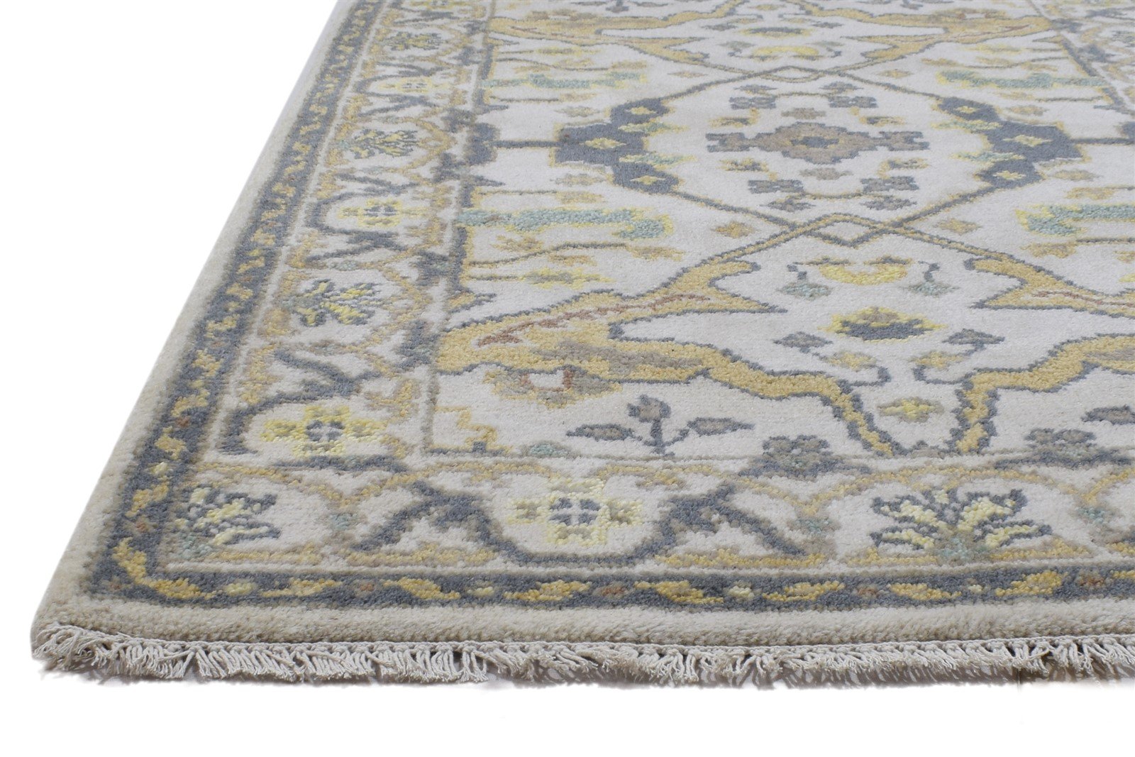 3' X 5' Rug Wool Cream Persien Hand Knotted Oushak Oriental Room Size Carpet   7864328061077