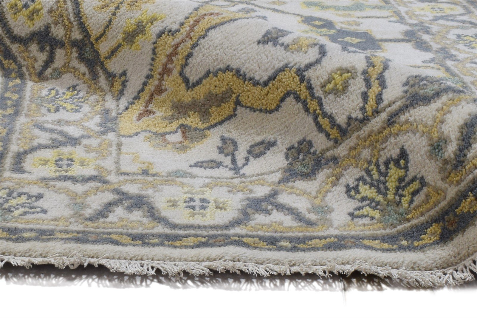 3' X 5' Rug Wool Cream Persien Hand Knotted Oushak Oriental Room Size Carpet   7864328061077