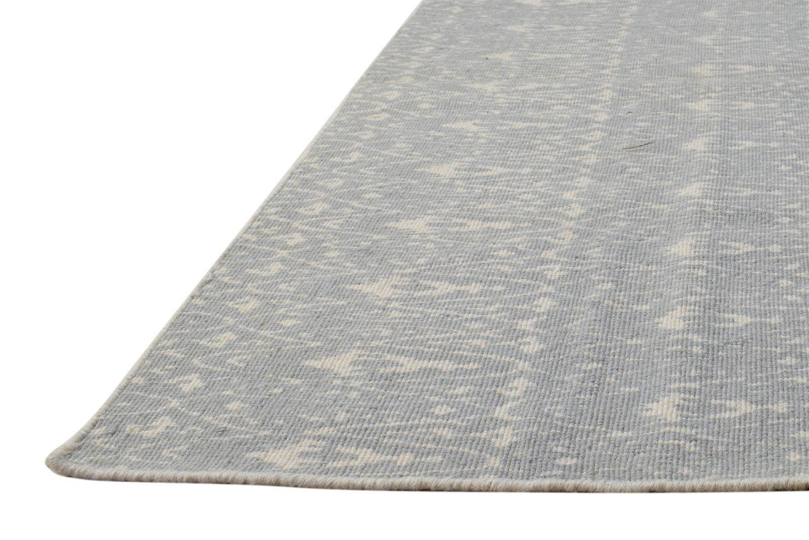 3' X 5' Rug Wool Grey Transitional Dhurrie Scandinavian Trellis Small Carpet   7865196085397