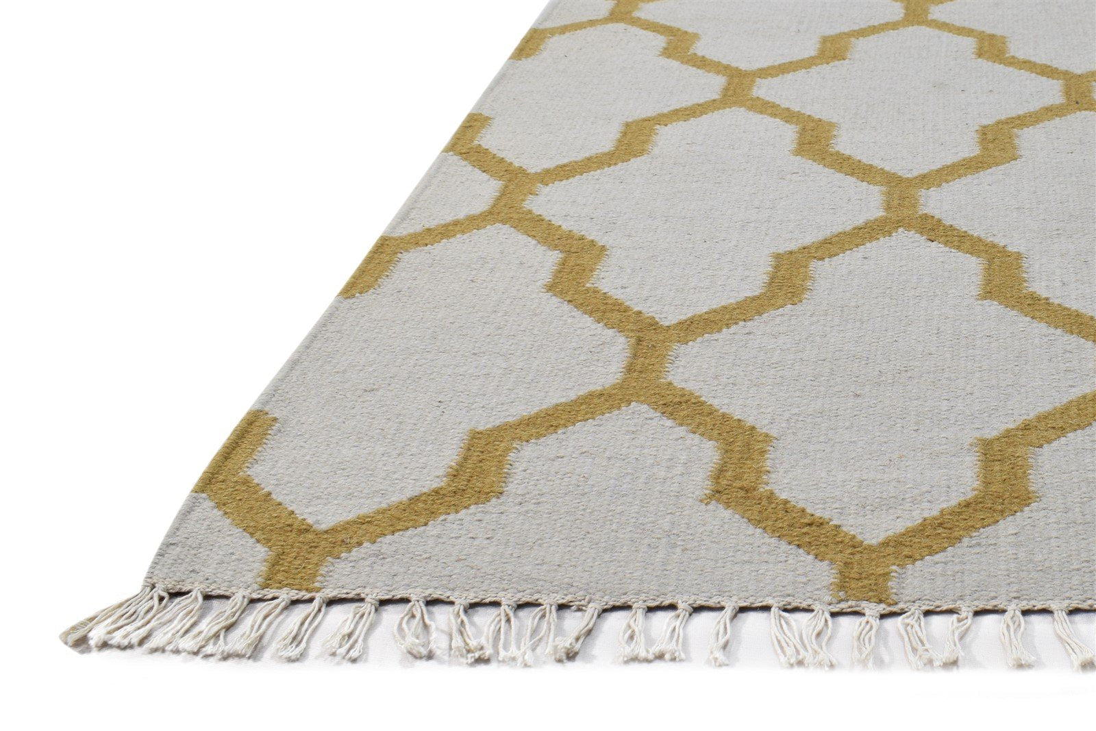 3' X 5' Rug Wool Ivory Modern Hand Woven Moroccan Trellis Room Size Carpet   7864992530581