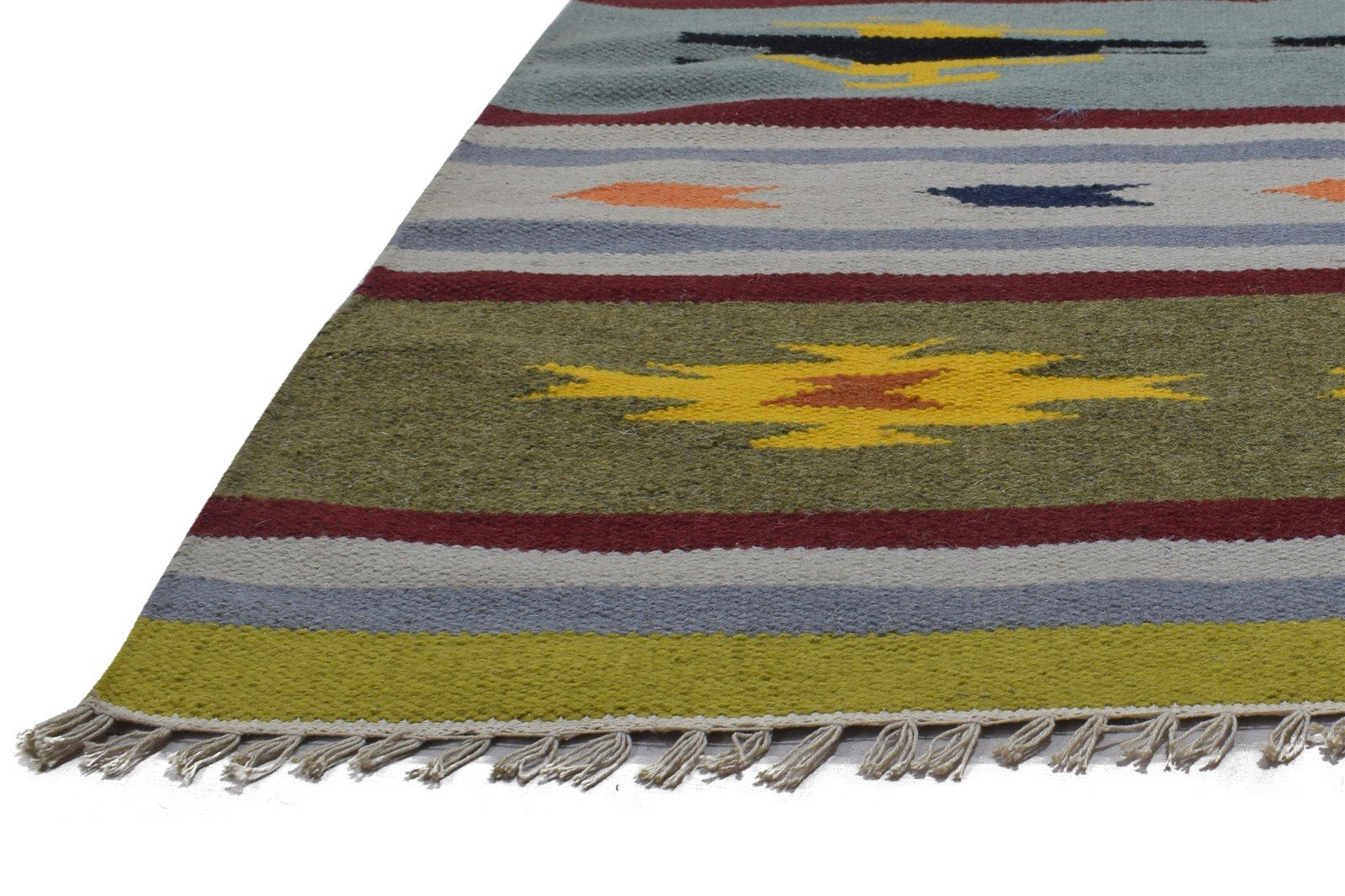 3' X 5' Rug Wool Multi Color Persian Dhurrie Oriental Tribal Small Carpet   7864493539477