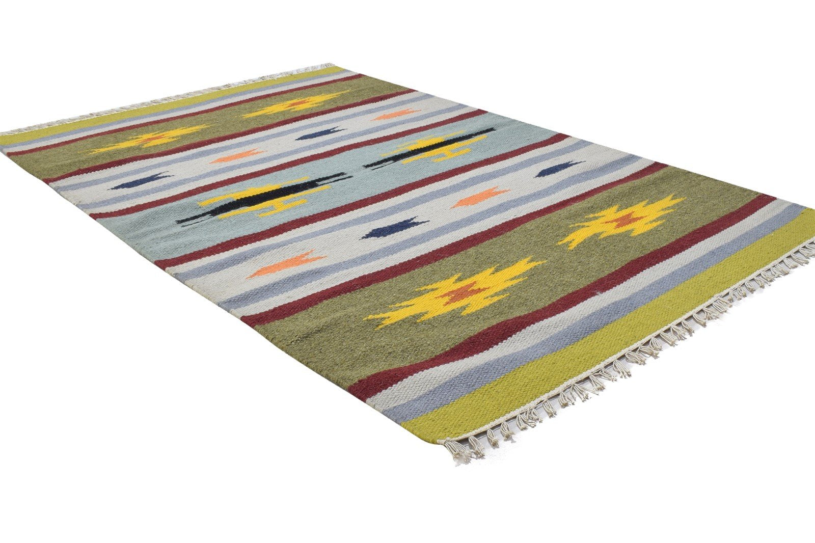 3' X 5' Rug Wool Multi Color Persian Dhurrie Oriental Tribal Small Carpet   7864493539477