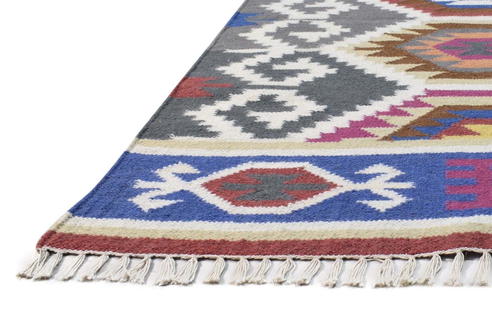 3' X 5' Rug Wool Multi Color Southwestern Dhurrie American Tribal Small Carpet   7865121472661