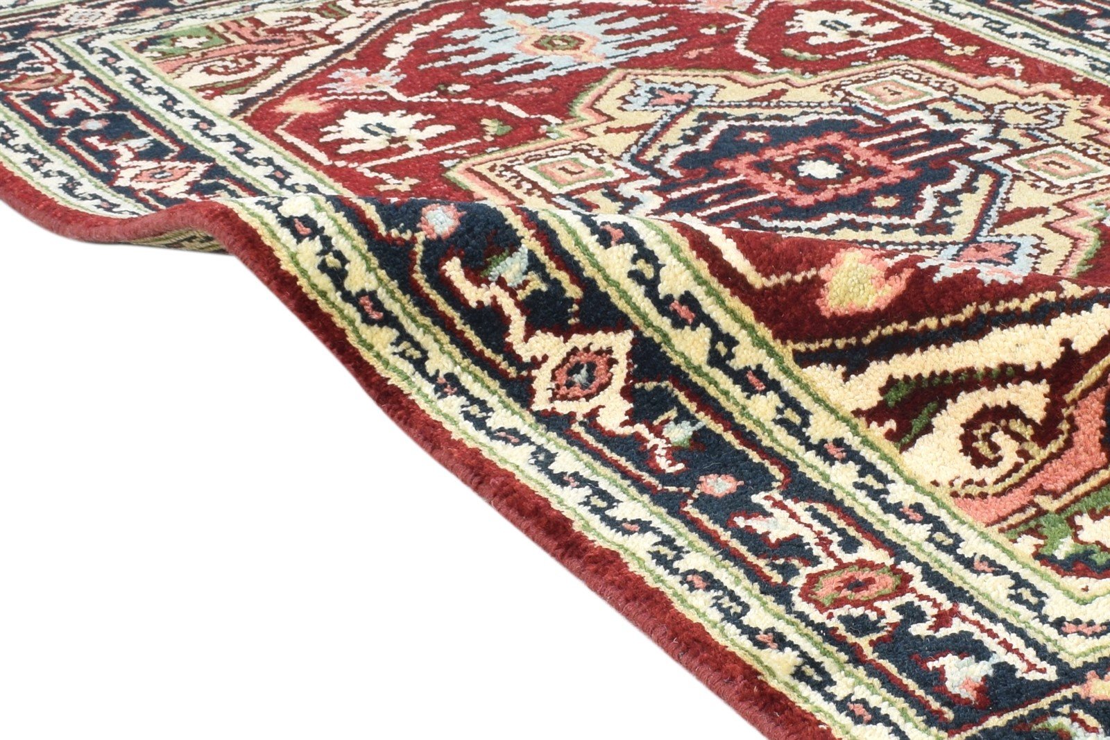 3' X 5' Rug Wool Red Persian Hand Knotted Heriz-Indian Oriental Room Size Carpet   7865093062805