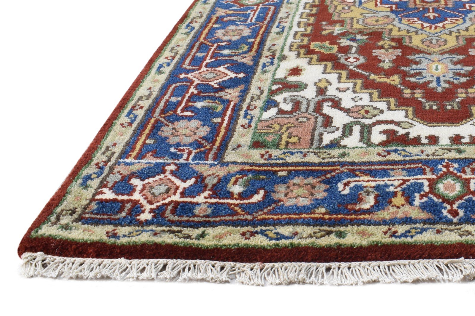 3' X 5' Rug Wool Red Persian Hand Knotted Heriz-Indian Oriental Small Carpet   7865092243605