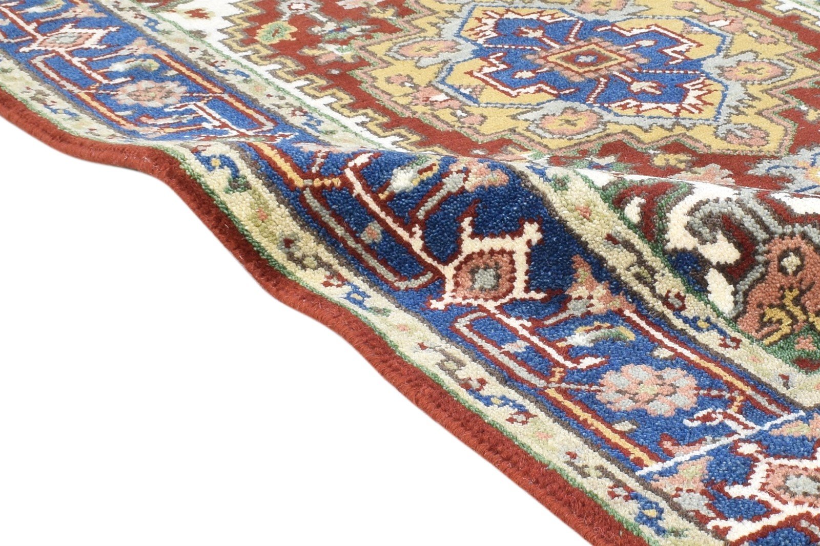 3' X 5' Rug Wool Red Persian Hand Knotted Heriz-Indian Oriental Small Carpet   7865092243605