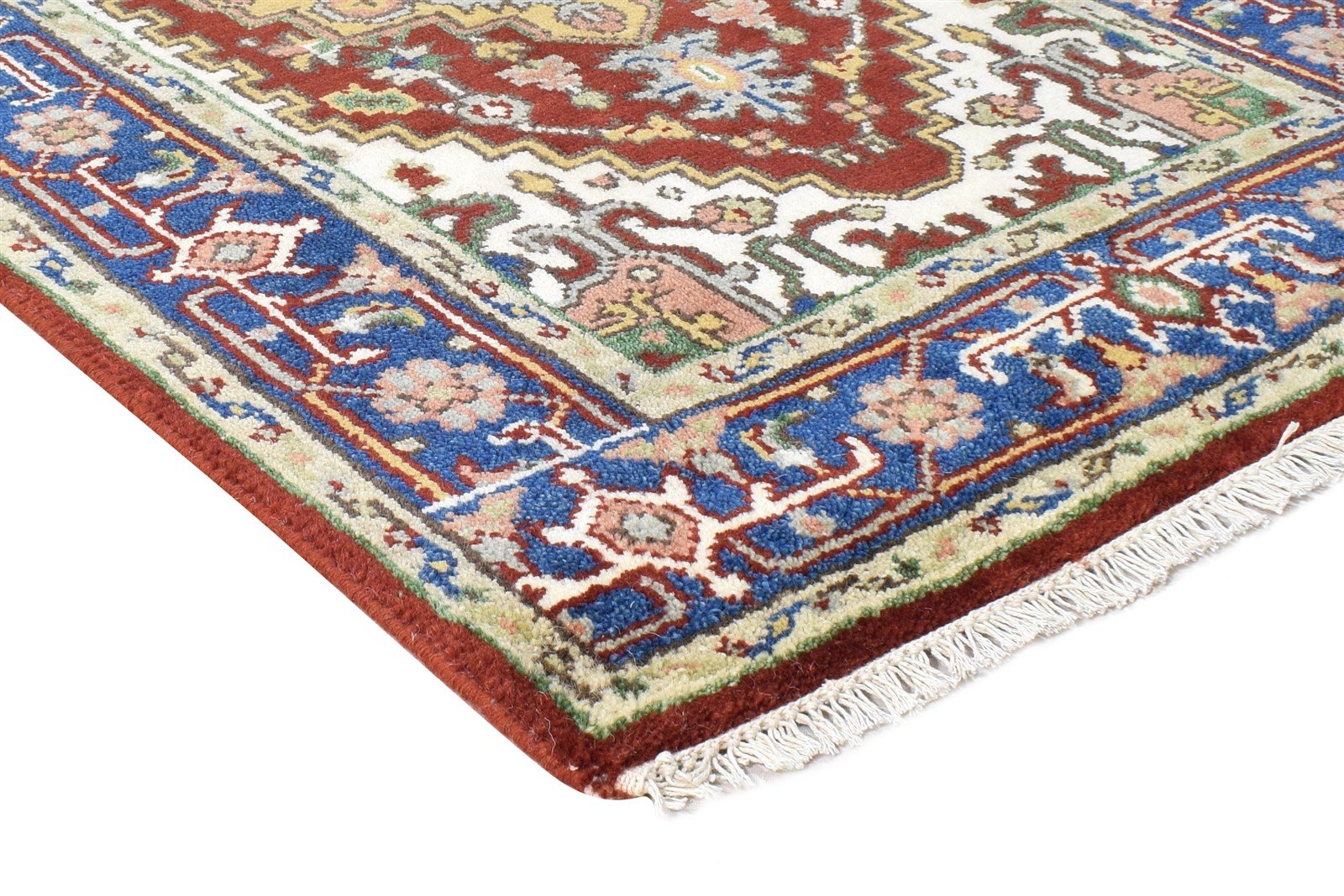 3' X 5' Rug Wool Red Persian Hand Knotted Heriz-Indian Oriental Small Carpet   7865092243605