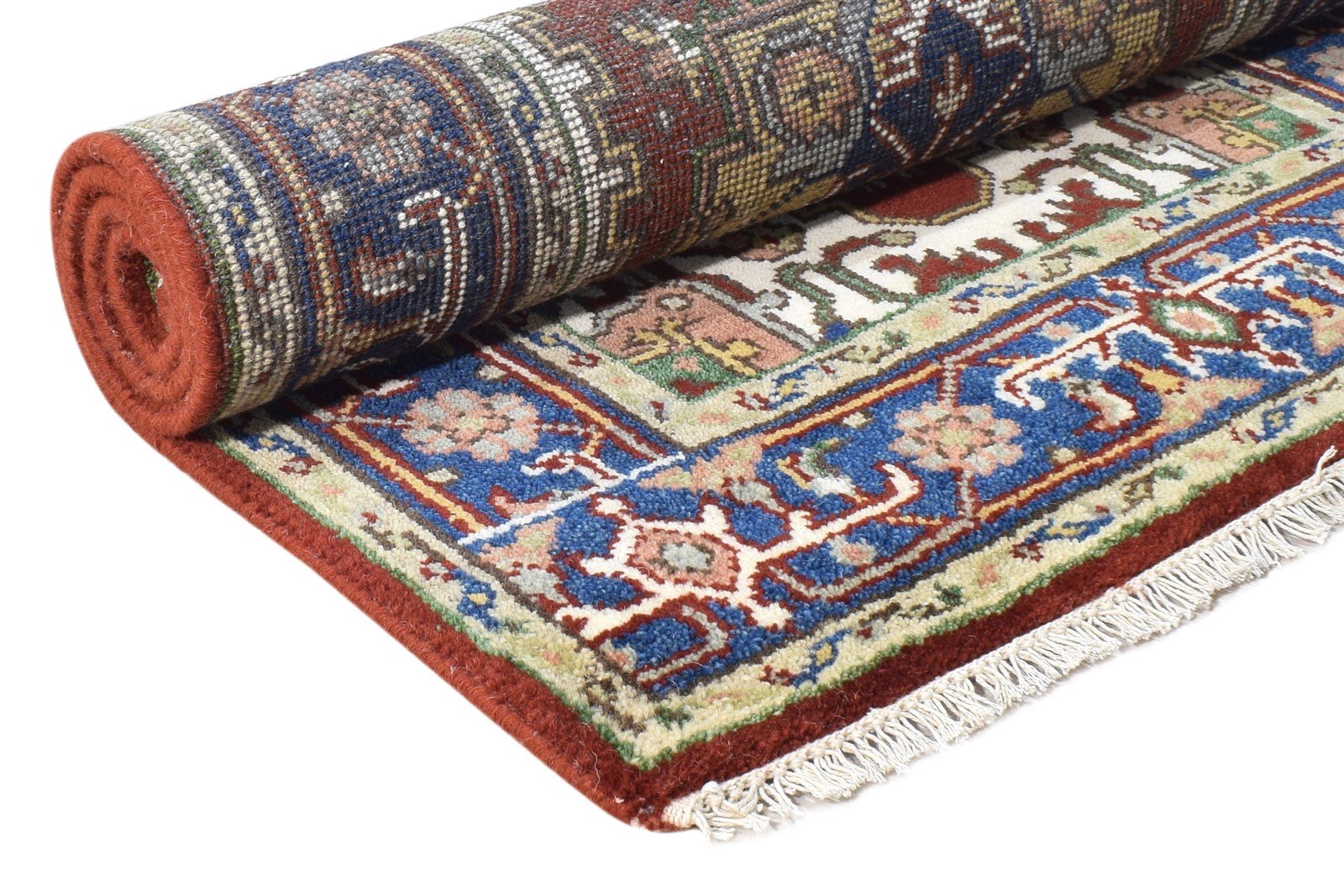 3' X 5' Rug Wool Red Persian Hand Knotted Heriz-Indian Oriental Small Carpet   7865092243605