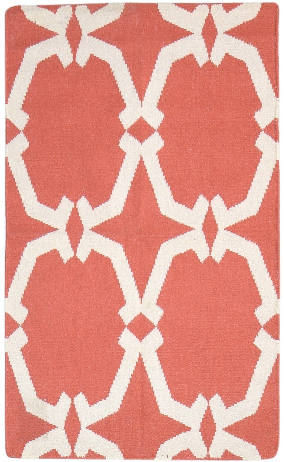 3' X 5' Rug Wool Rust Modern Dhurrie Scandinavian Nordic Room Size Carpet   7865197265045