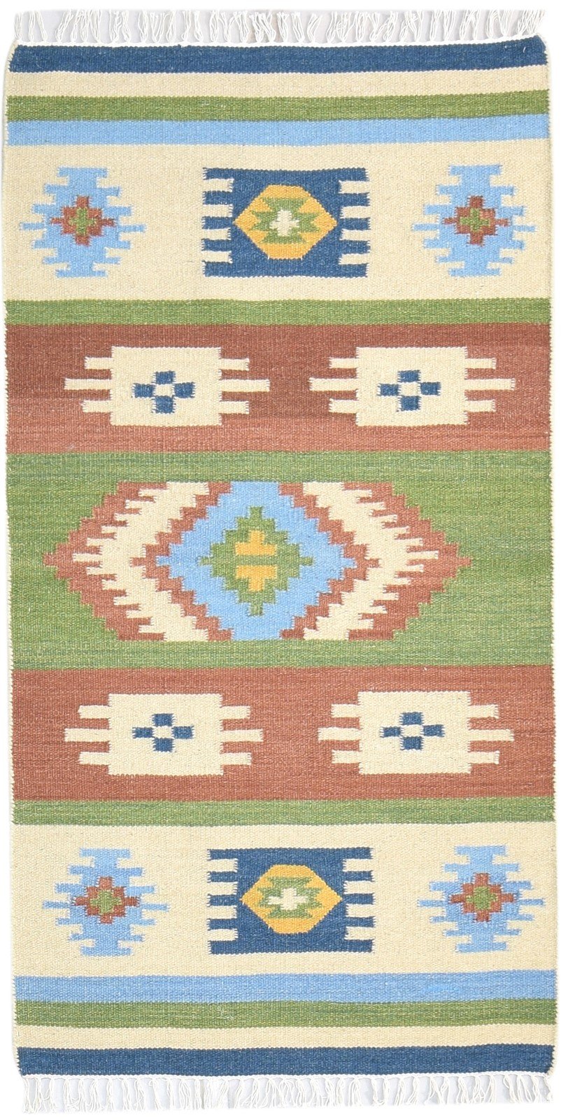 3' X 6' Rug Wool Multi Persian Dhurrie Southwestern Oriental Room Size Carpet   7864988401813
