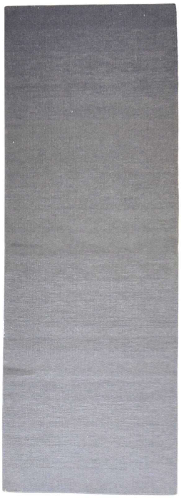 3' X 7' Rug Wool Charcoal Modern Dhurrie Scandinavian Solid Small Runner   7864672977045