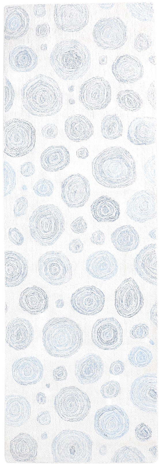 3' X 8' Rug Pet Yarn Blue Modern Hand Tufted Indian Modern Small Runner   7865139560597