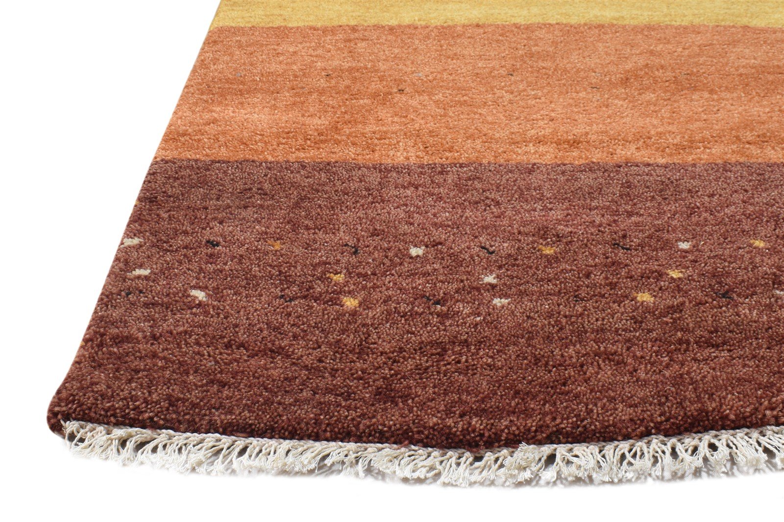 3' X 8' Rug Wool Rust Southwestern Hand Knotted Gabbeh Striped Small Runner   7865065472149