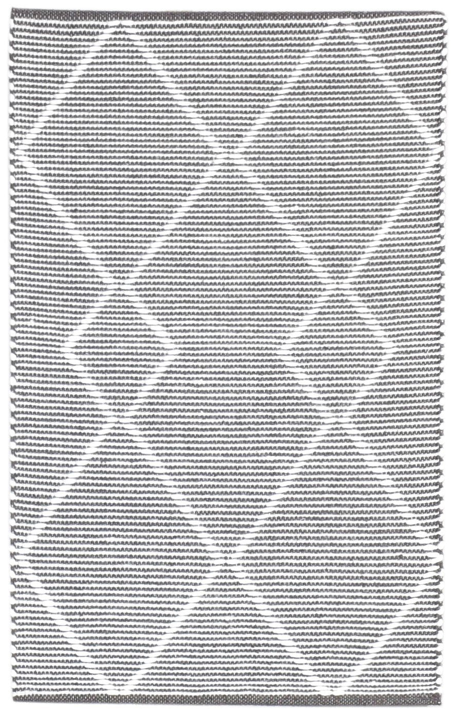 3X4 Rug New Zealand Wool Charcoal Modern Hand Woven Scandinavian Geometric Small   7865179046037