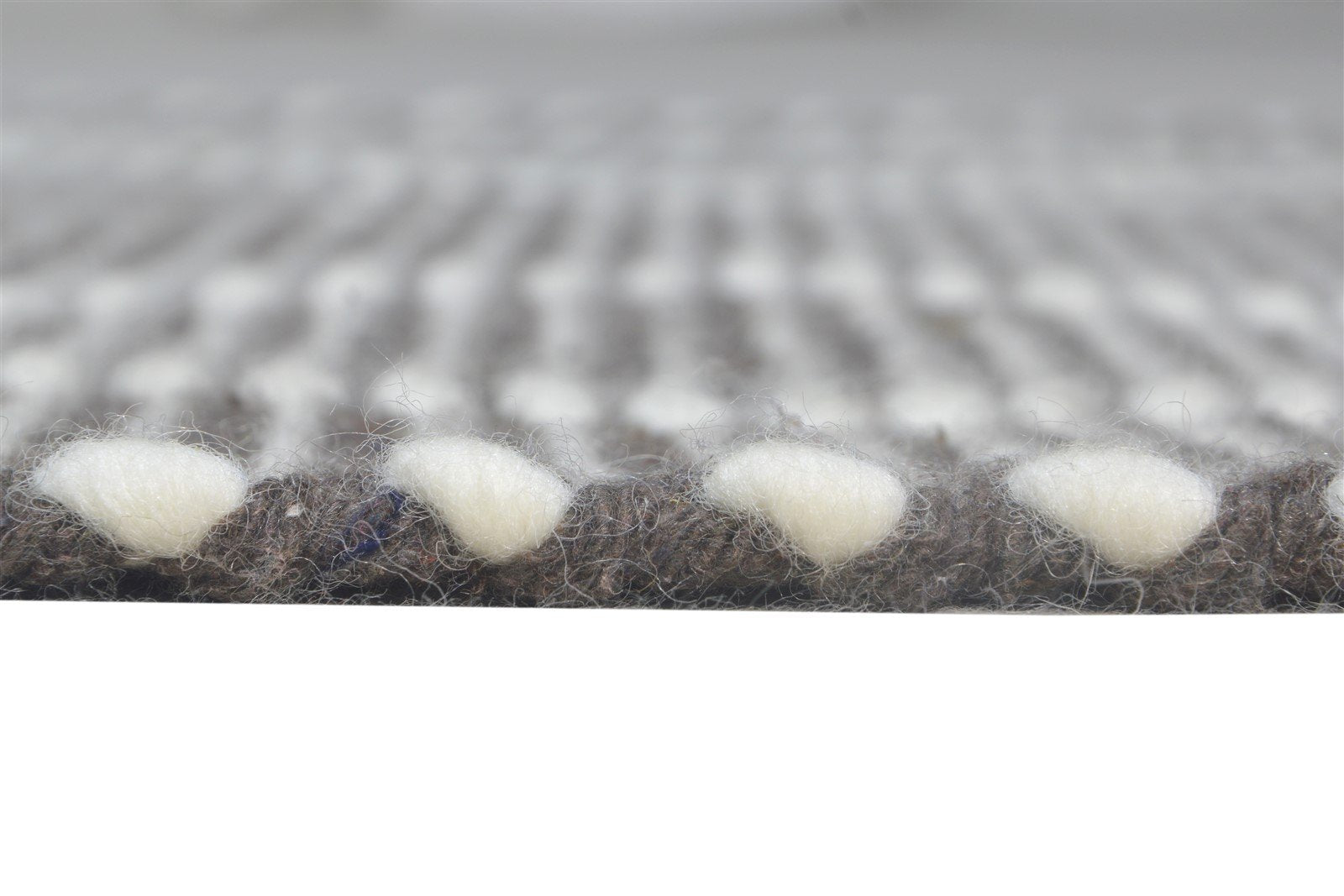 3X4 Rug New Zealand Wool Charcoal Modern Hand Woven Scandinavian Geometric Small   7865179046037