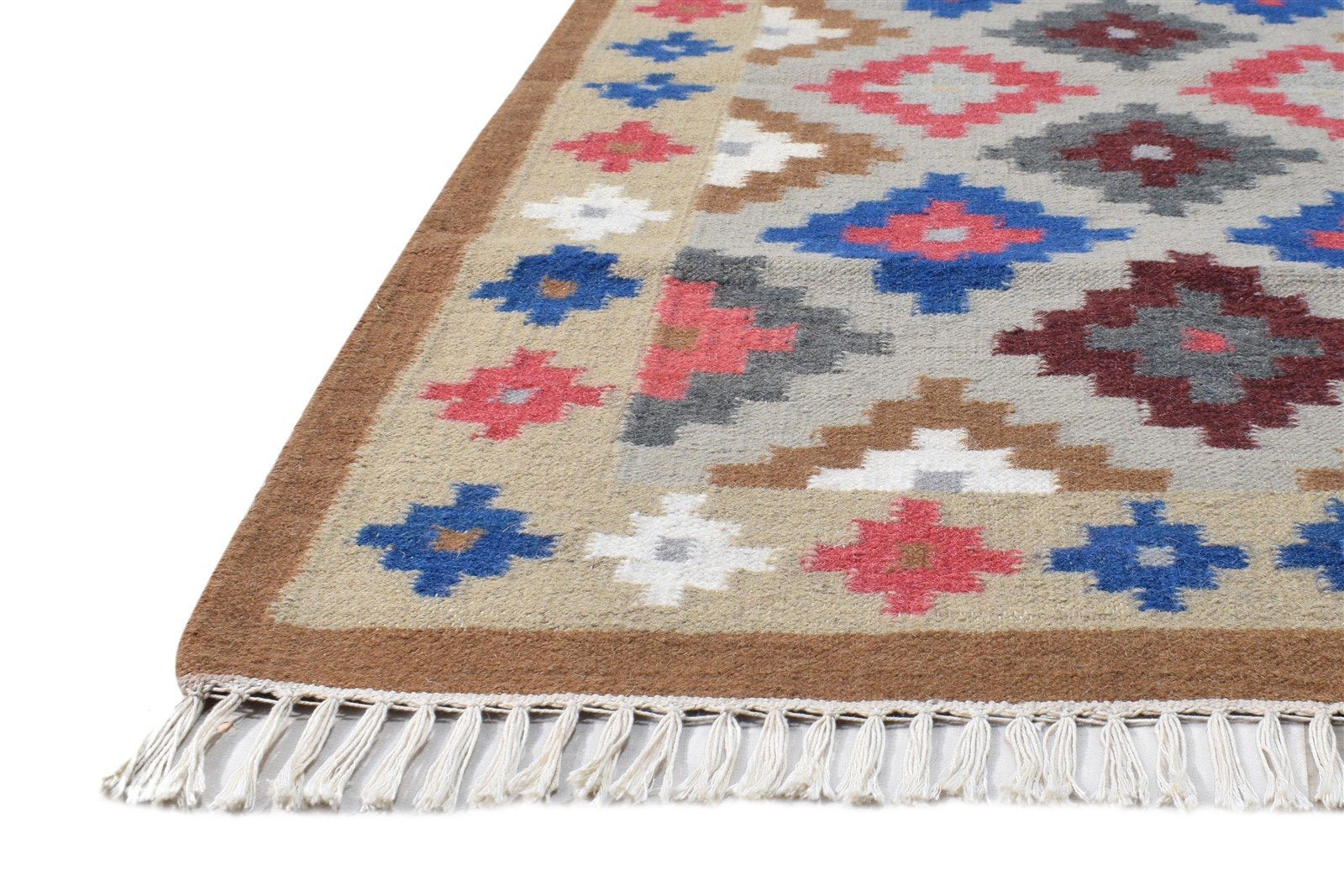 3X5 Rug Wool Multi Color Southwestern Dhurrie American Tribal Room Size Carpet   7865123700885