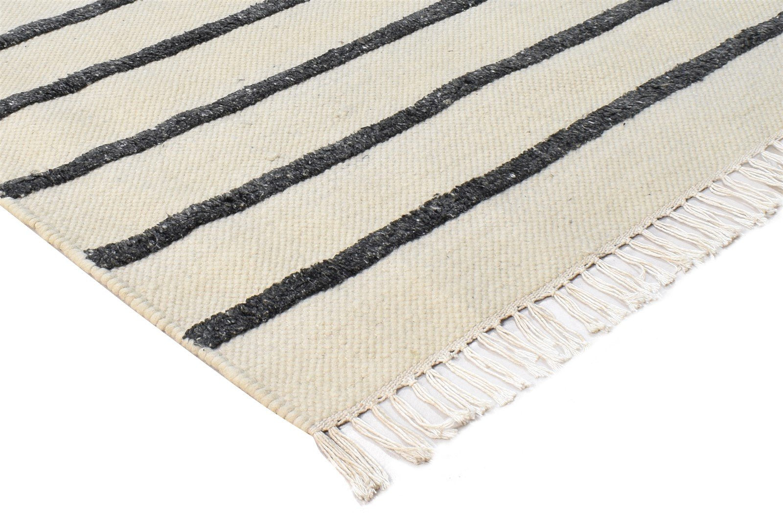 4' X 3' Rug Wool Cream Modern Dhurrie French Floral Room Size Carpet   7865080840341