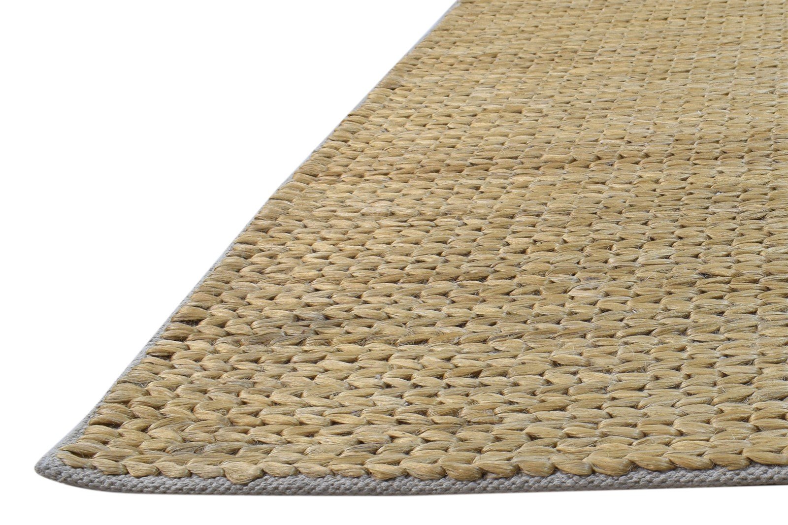 4' X 6' Rug Jute Beige Modern Hand Woven Scandinavian Solid Room Size Carpet   7864954749077