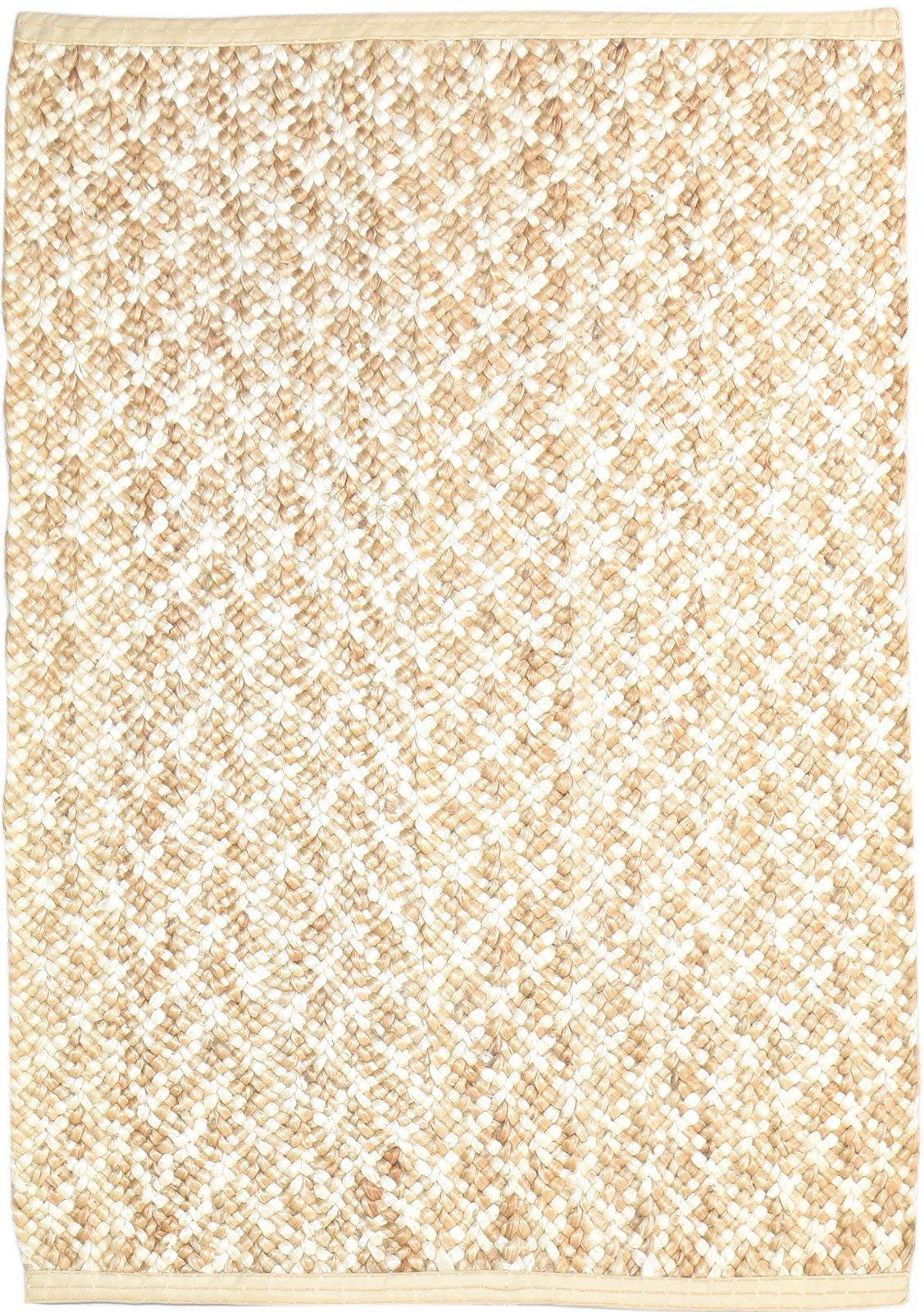 4' X 6' Rug Jute Beige Modern Hand Woven Scandinavian Solid Room Size Carpet   7864963694741